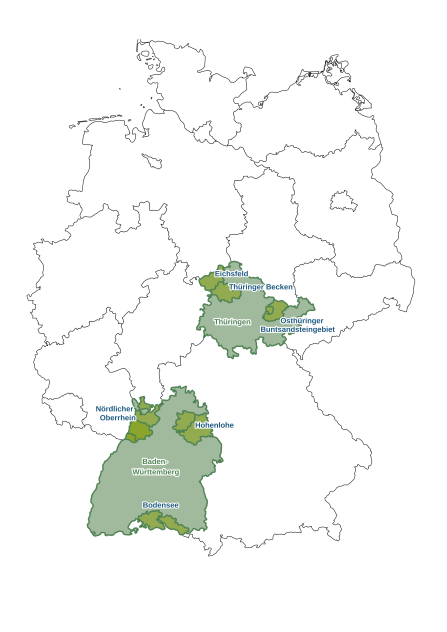 Karte Projektgebiete