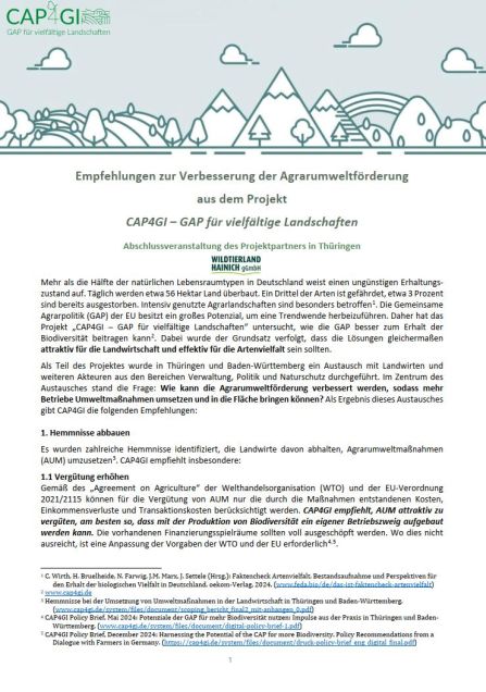 First page of the handout