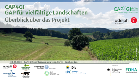 Titelfolie von Sarah Veltens Überblick über das Projekt